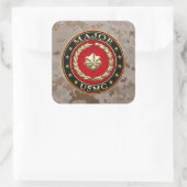 U.S. Marines: Major (USMC Maj) [3D] Quadratischer Aufkleber (Tasche)