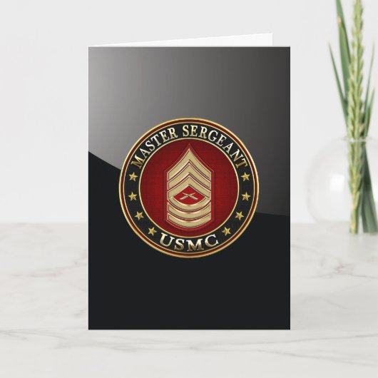 U.S. Marines: Master Sergeant (USMC MSgt) [3D] Karte (Vorderseite)
