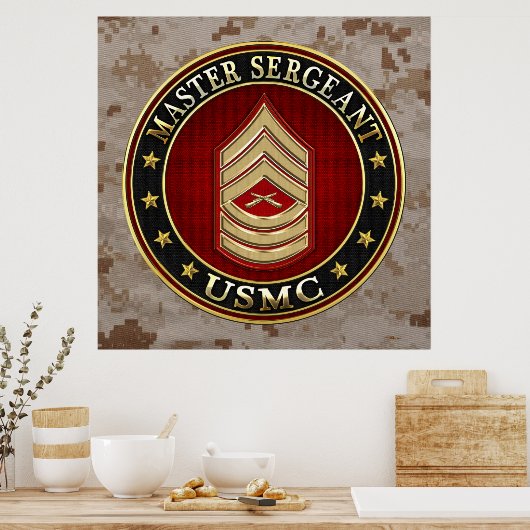 U.S. Marines: Master Sergeant (USMC MSgt) [3D] Poster (Küche)
