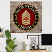 U.S. Marines: Master Sergeant (USMC MSgt) [3D] Poster (Heimbüro)