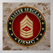 U.S. Marines: Master Sergeant (USMC MSgt) [3D] Poster (Vorne)