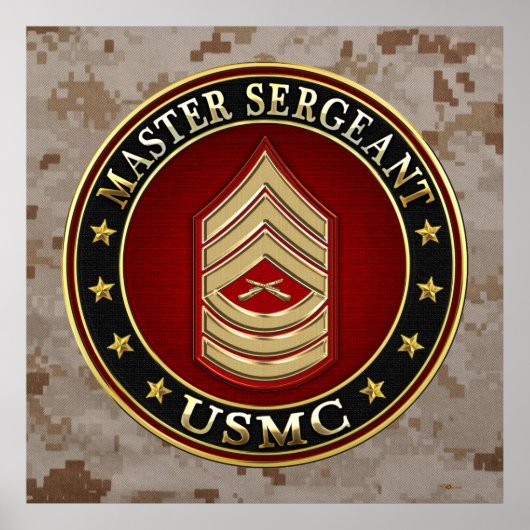 U.S. Marines: Master Sergeant (USMC MSgt) [3D] Poster (Vorne)