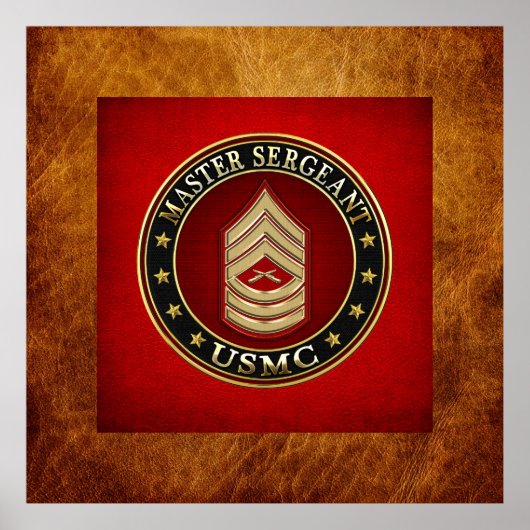 U.S. Marines: Master Sergeant (USMC MSgt) [3D] Poster (Vorne)