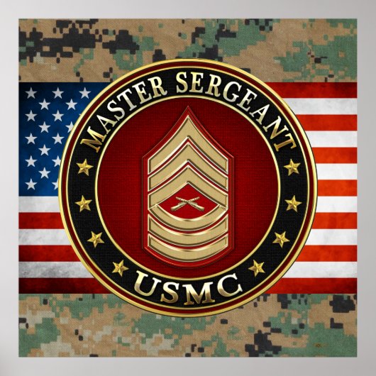 U.S. Marines: Master Sergeant (USMC MSgt) [3D] Poster (Vorne)