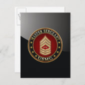 U.S. Marines: Master Sergeant (USMC MSgt) [3D] Postkarte (Vorne/Hinten)