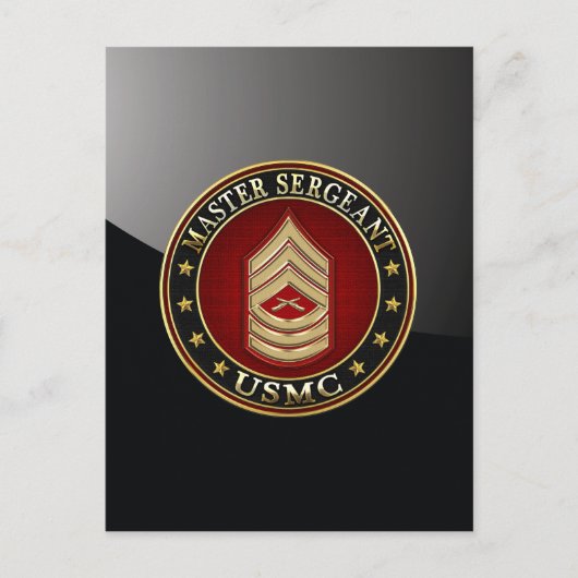 U.S. Marines: Master Sergeant (USMC MSgt) [3D] Postkarte (Vorderseite)