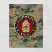 U.S. Marines: Master Sergeant (USMC MSgt) [3D] Postkarte (Vorderseite)