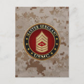 U.S. Marines: Master Sergeant (USMC MSgt) [3D] Postkarte (Vorderseite)