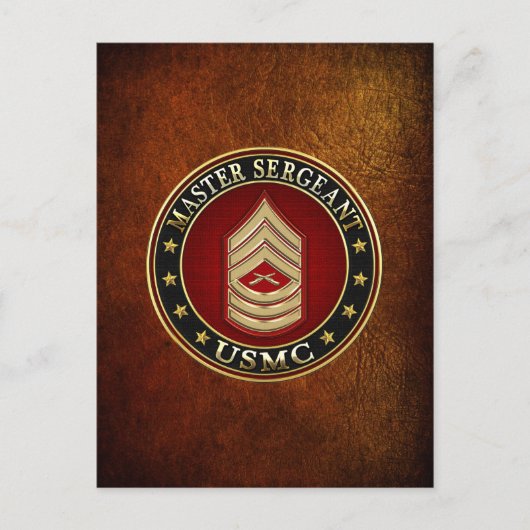 U.S. Marines: Master Sergeant (USMC MSgt) [3D] Postkarte (Vorderseite)