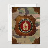 U.S. Marines: Master Sergeant (USMC MSgt) [3D] Postkarte (Vorne/Hinten)