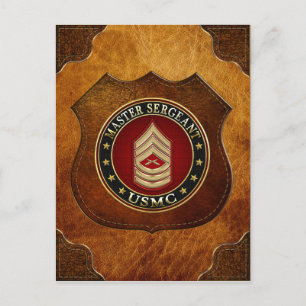 U.S. Marines: Master Sergeant (USMC MSgt) [3D] Postkarte