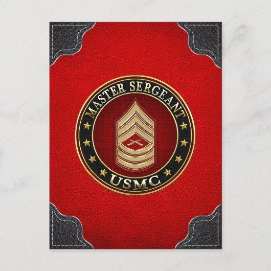 U.S. Marines: Master Sergeant (USMC MSgt) [3D] Postkarte (Vorderseite)