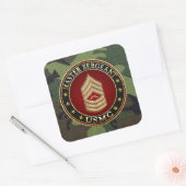 U.S. Marines: Master Sergeant (USMC MSgt) [3D] Quadratischer Aufkleber (Umschlag)