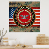 U.S. Marines: Oberst (USMC Col) [3D] Poster (Küche)