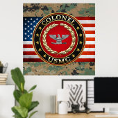 U.S. Marines: Oberst (USMC Col) [3D] Poster (Heimbüro)