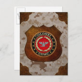 U.S. Marines: Oberst (USMC Col) [3D] Postkarte (Vorne/Hinten)