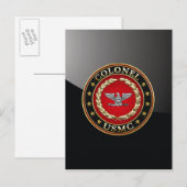 U.S. Marines: Oberst (USMC Col) [3D] Postkarte (Vorne/Hinten)