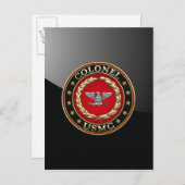 U.S. Marines: Oberst (USMC Col) [3D] Postkarte (Vorne/Hinten)