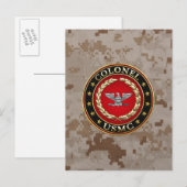 U.S. Marines: Oberst (USMC Col) [3D] Postkarte (Vorne/Hinten)