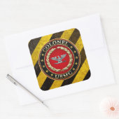 U.S. Marines: Oberst (USMC Col) [3D] Quadratischer Aufkleber (Umschlag)