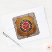 U.S. Marines: Oberst (USMC Col) [3D] Quadratischer Aufkleber (Umschlag)