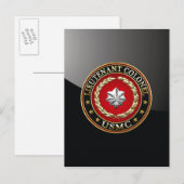 U.S. Marines: Oberstleutnant (USMC LtCol) [3D] Postkarte (Vorne/Hinten)