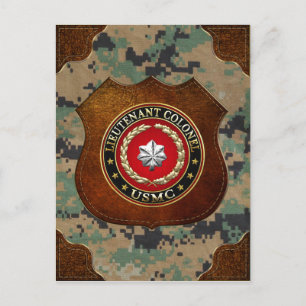U.S. Marines: Oberstleutnant (USMC LtCol) [3D] Postkarte