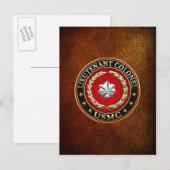 U.S. Marines: Oberstleutnant (USMC LtCol) [3D] Postkarte (Vorne/Hinten)