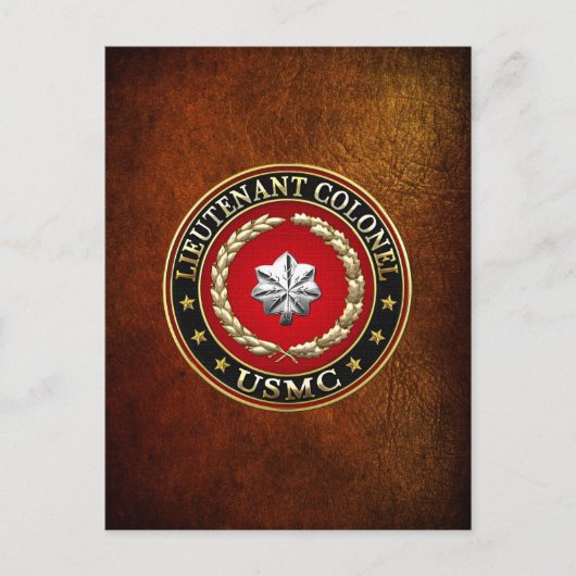 U.S. Marines: Oberstleutnant (USMC LtCol) [3D] Postkarte (Vorderseite)