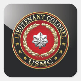 U.S. Marines: Oberstleutnant (USMC LtCol) [3D] Quadratischer Aufkleber