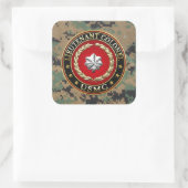U.S. Marines: Oberstleutnant (USMC LtCol) [3D] Quadratischer Aufkleber (Tasche)
