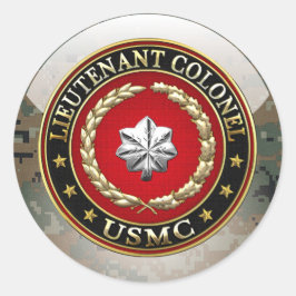 U.S. Marines: Oberstleutnant (USMC LtCol) [3D] Runder Aufkleber