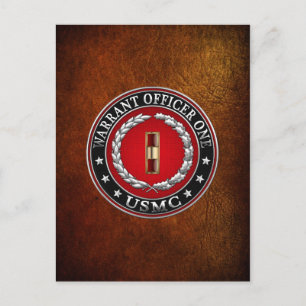 U.S. Marines: Offizier der Haftbefehl 1 (USMC WO-1 Postkarte