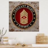 U.S. Marines: Sergeant Major (USMC SgtMaj) [3D] Poster (Küche)