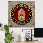 U.S. Marines: Sergeant Major (USMC SgtMaj) [3D] Poster (Heimbüro)