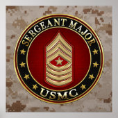 U.S. Marines: Sergeant Major (USMC SgtMaj) [3D] Poster (Vorne)