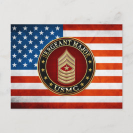 U.S. Marines: Sergeant Major (USMC SgtMaj) [3D] Postkarte