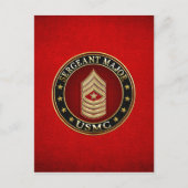 U.S. Marines: Sergeant Major (USMC SgtMaj) [3D] Postkarte (Vorderseite)