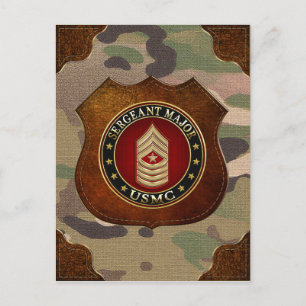 U.S. Marines: Sergeant Major (USMC SgtMaj) [3D] Postkarte