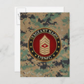 U.S. Marines: Sergeant Major (USMC SgtMaj) [3D] Postkarte (Vorne/Hinten)