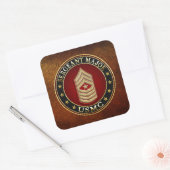 U.S. Marines: Sergeant Major (USMC SgtMaj) [3D] Quadratischer Aufkleber (Umschlag)