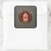 U.S. Marines: Sergeant Major (USMC SgtMaj) [3D] Quadratischer Aufkleber (Tasche)