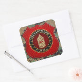 U.S. Marines: Sergeant Major (USMC SgtMaj) [3D] Quadratischer Aufkleber (Umschlag)