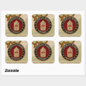 U.S. Marines: Sergeant Major (USMC SgtMaj) [3D] Quadratischer Aufkleber (Blatt)