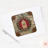 U.S. Marines: Sergeant Major (USMC SgtMaj) [3D] Quadratischer Aufkleber (Umschlag)