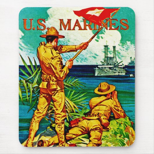 U.S. Marines ~ Signalflagge Mousepad (Vorne)