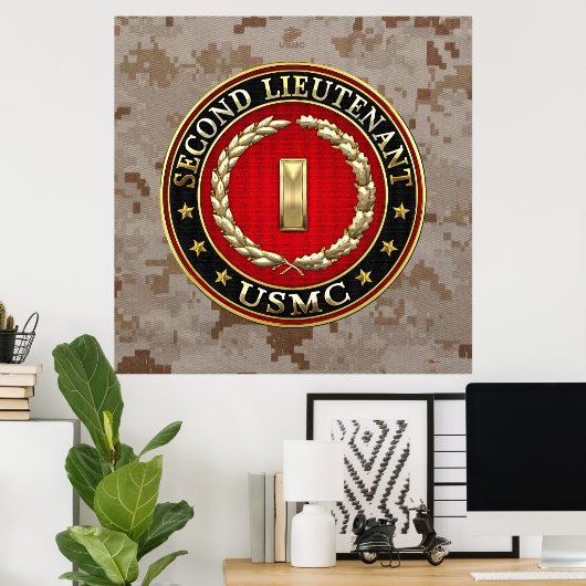 U.S. Marines: Zweiter Leutnant (USMC 2ndLt) [3D] Poster (Heimbüro)