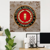 U.S. Marines: Zweiter Leutnant (USMC 2ndLt) [3D] Poster (Heimbüro)