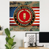 U.S. Marines: Zweiter Leutnant (USMC 2ndLt) [3D] Poster (Heimbüro)