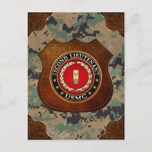 U.S. Marines: Zweiter Leutnant (USMC 2ndLt) [3D] Postkarte (Vorderseite)